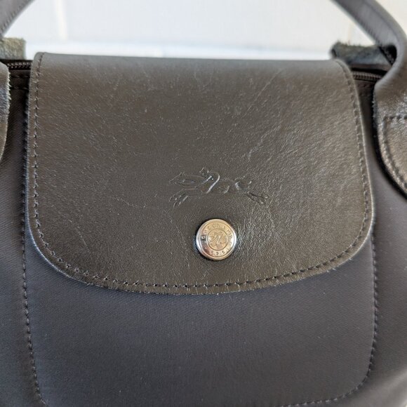 Longchamp Le Pliage Nylon Tote Bag Medium Black Shoulder - Picture 3 of 16